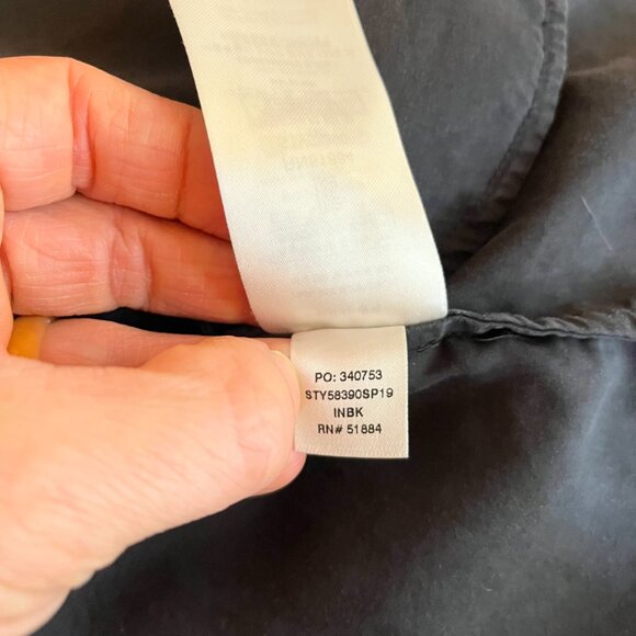 Patagonia Size L June Lake Dress Dark Grey Shift Short Sleeve *Flaw - Picture 10 of 11